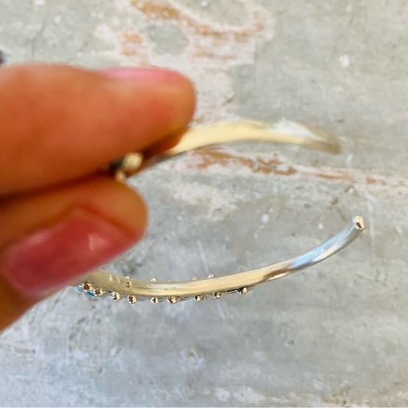 SOLD ♥️ Zuni ♥️ Elvira Kiyite Sterling Silver & Turquoise Stacker Cuff - Picture 11 of 15